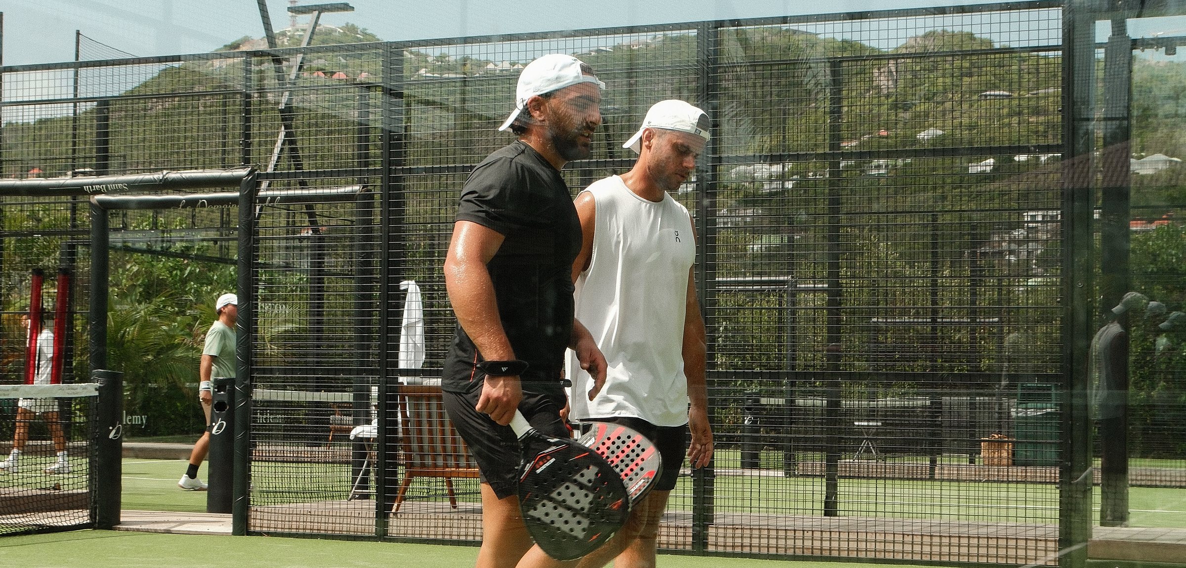 Two players on court